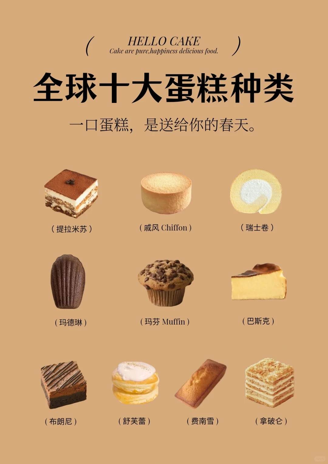 全球十大蛋糕种类合集 🍰