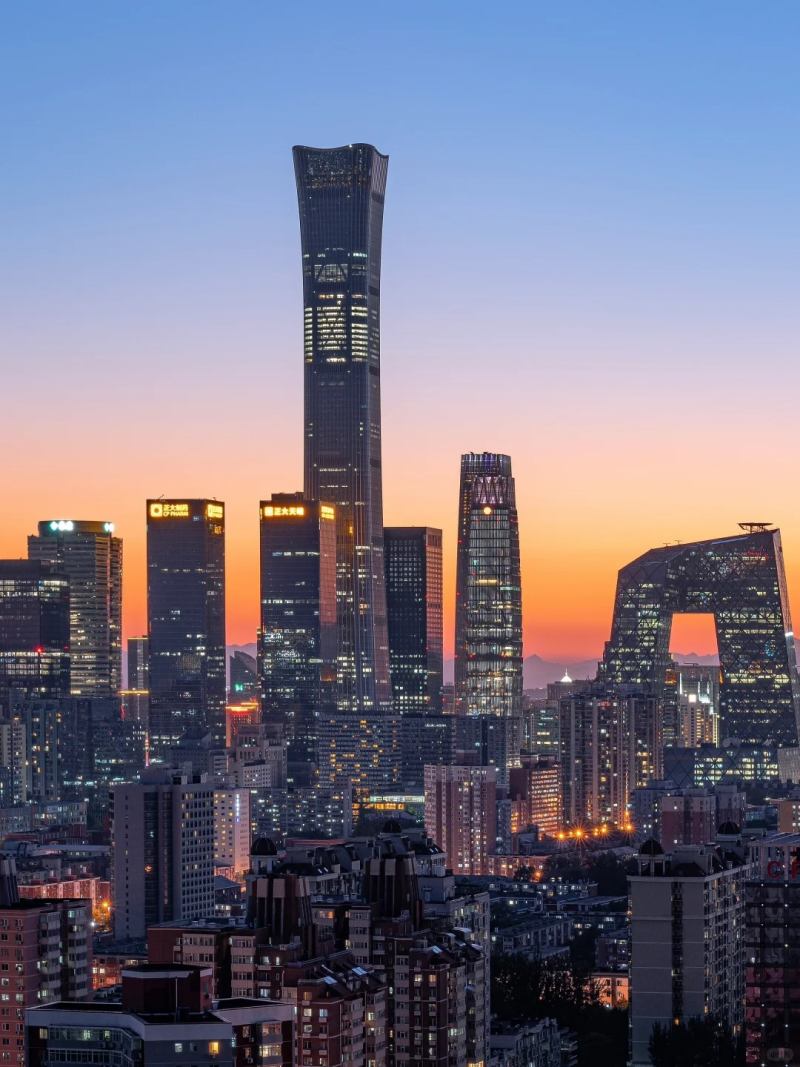 蓝调顶级内透 北京国贸CBD城市夜景