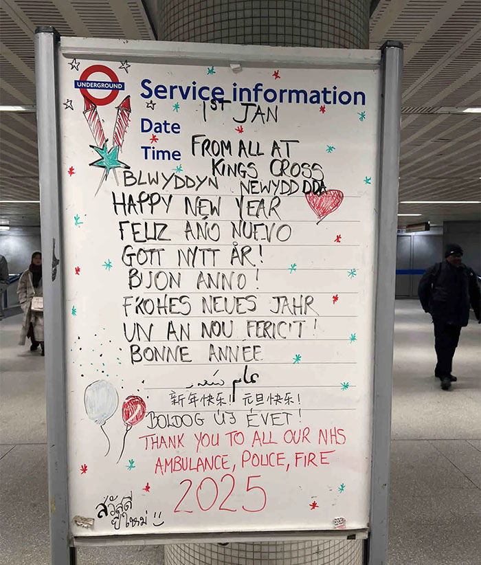 伦敦地铁的暖心告示牌