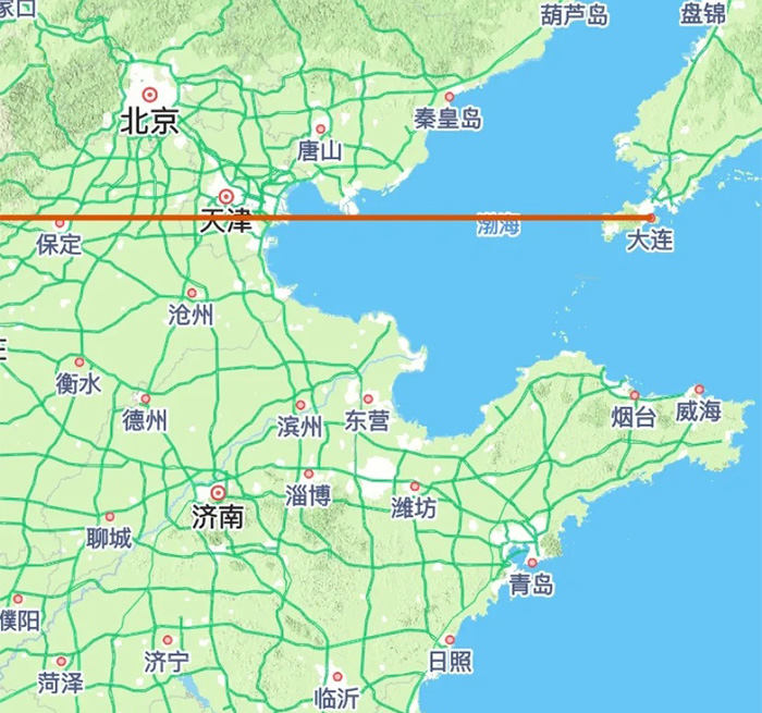 看了地图才知道，原来大连比北京还要靠南