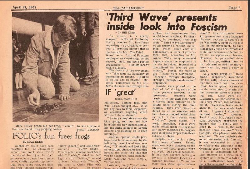 一场高中教室里的模拟实验，却失控将校园变成了极权社会