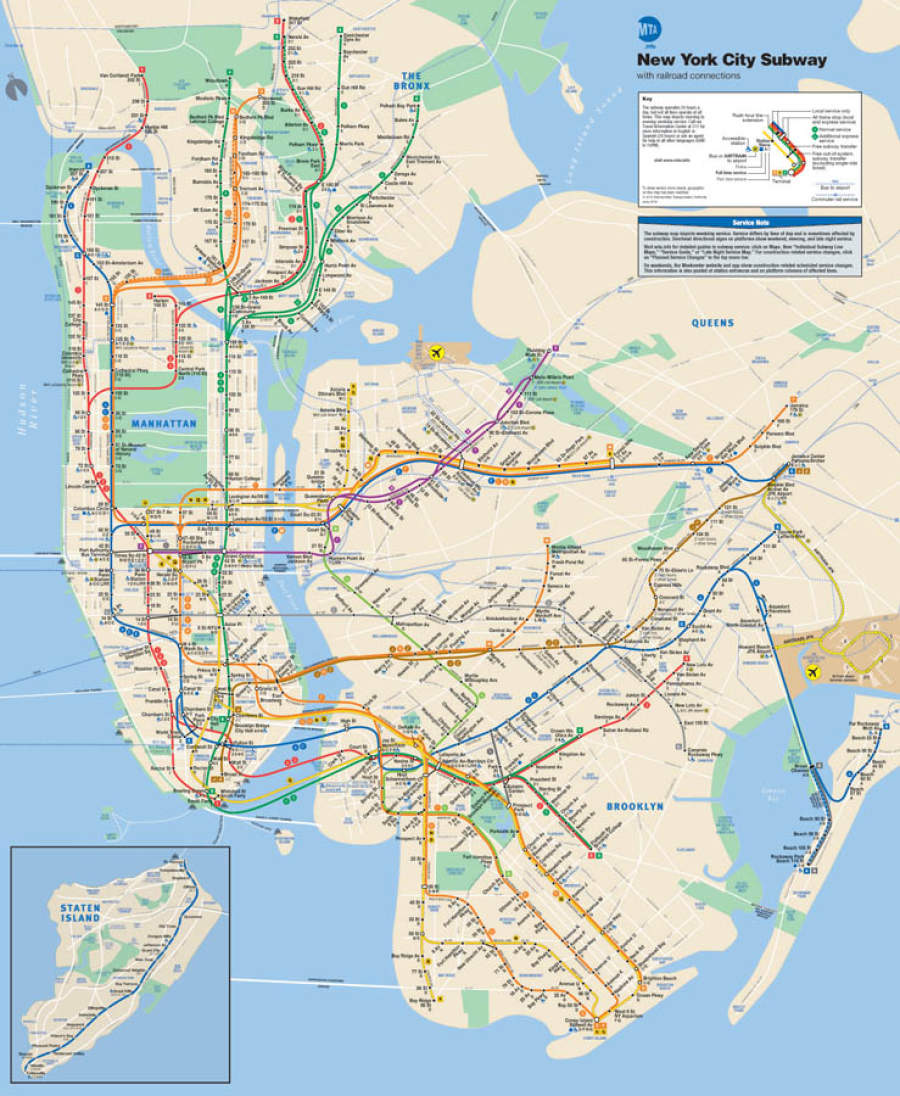 纽约地铁线路图进化史
